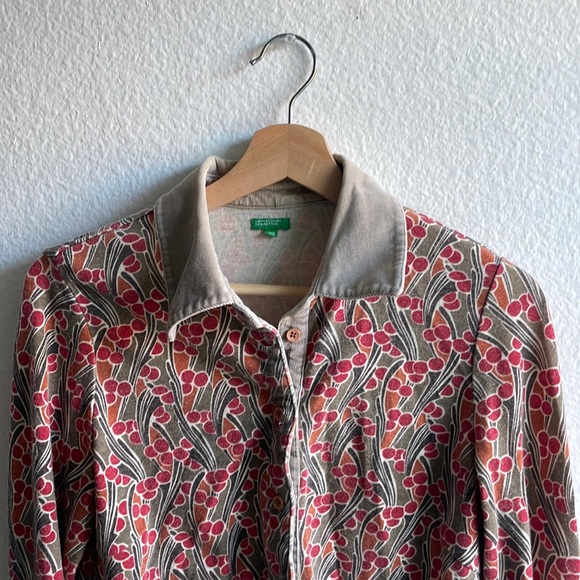 Multi color groovy/psychedelic print cardigan size 4/S (size 42 UK) - Picture 3 of 6